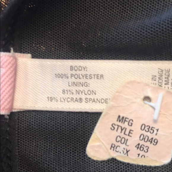 NWT Victoria Secret Gold Sequins with Black Mesh Overlay Top. - Picture 7 of 7